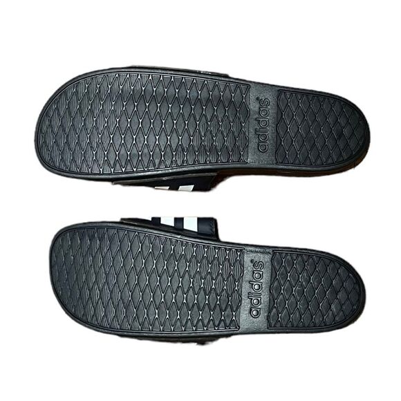Adidas Adilette Comfort Men’s Navy And White Stripe Slides, Size 18, NWT - Picture 5 of 8